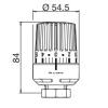 Oventrop Thermostatkopf UNI LH M 30 x 1,5mm, Fl&uuml;ssigf&uuml;hler