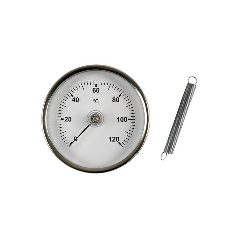 Bimetall-Anlegethermometer für Heizungen - Ø 63mm - 0 bis 120 °C